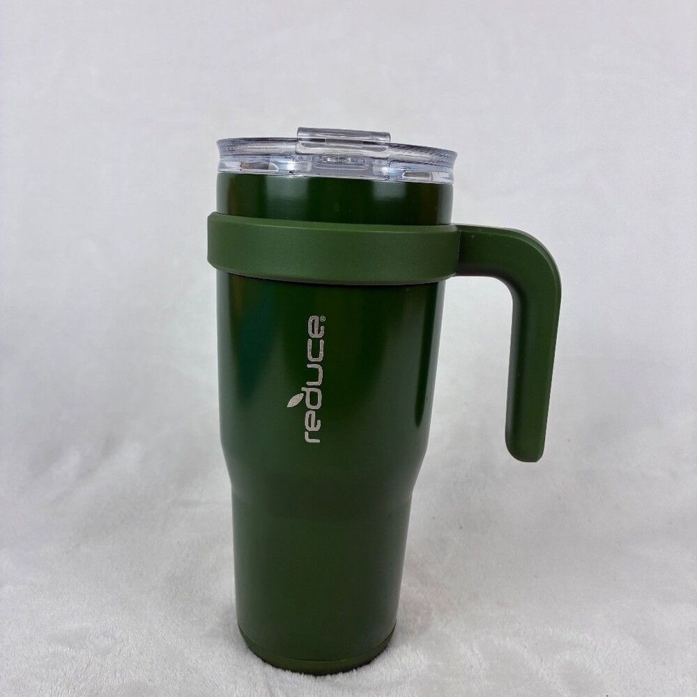 Reduce 24oz Insulated Tumbler Handle Olive Green Stainless Steel Sip & Straw Lid
